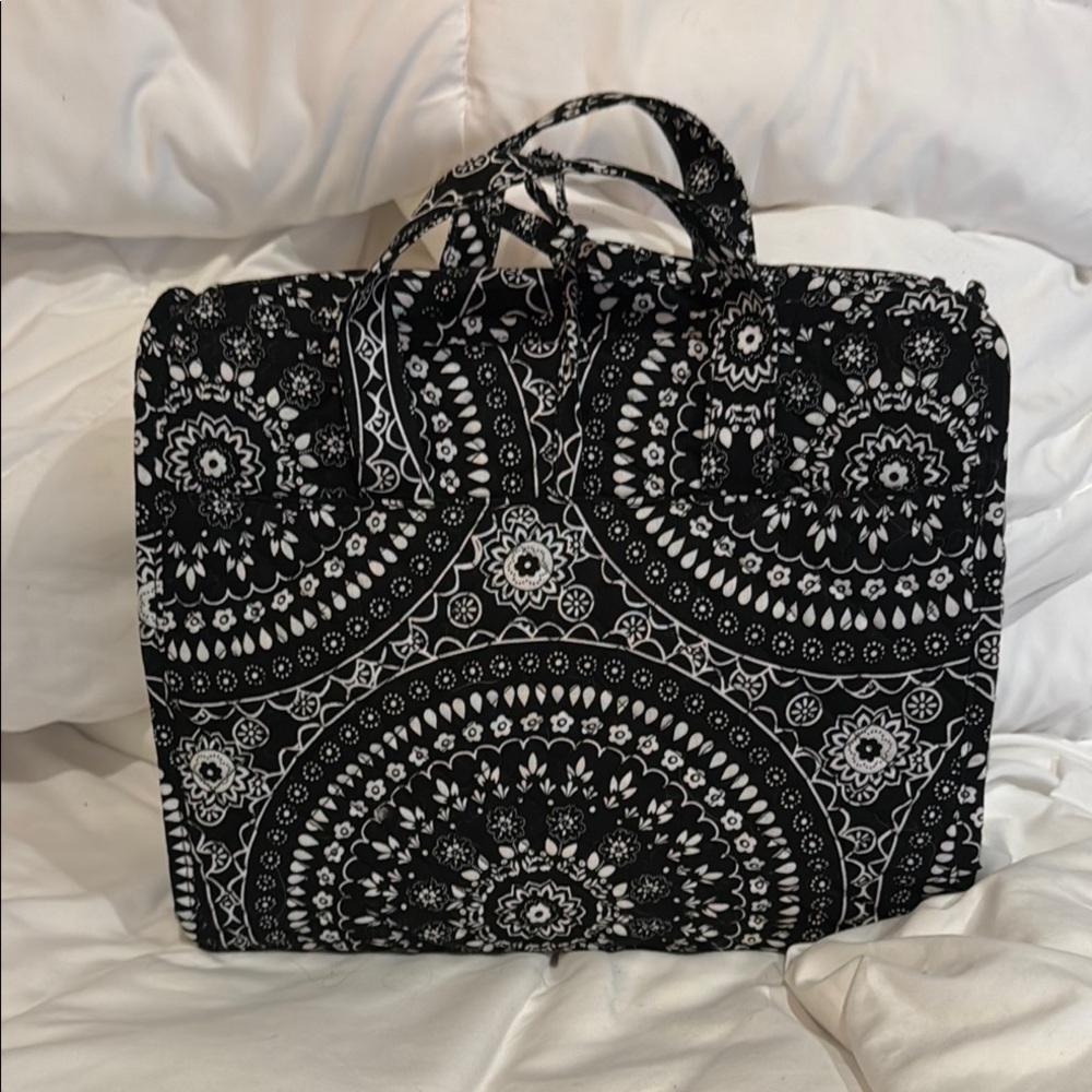 Vera Bradley Black and White Cosmetic Bag with Mandala Pattern